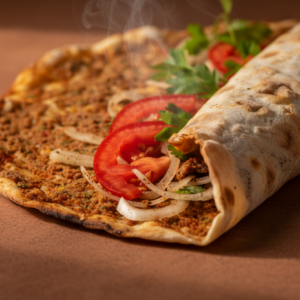10- Lahmacun mit Salat